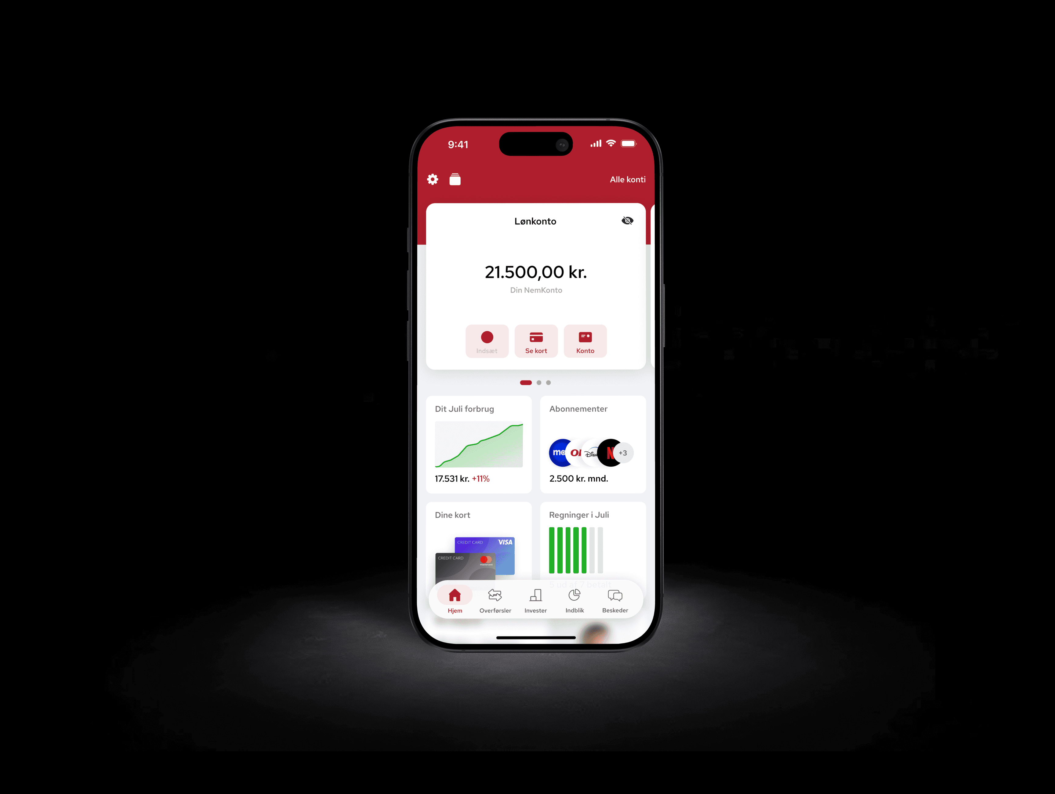 Mobile banking concept on a phone. Client unnamed due to confidentiality.