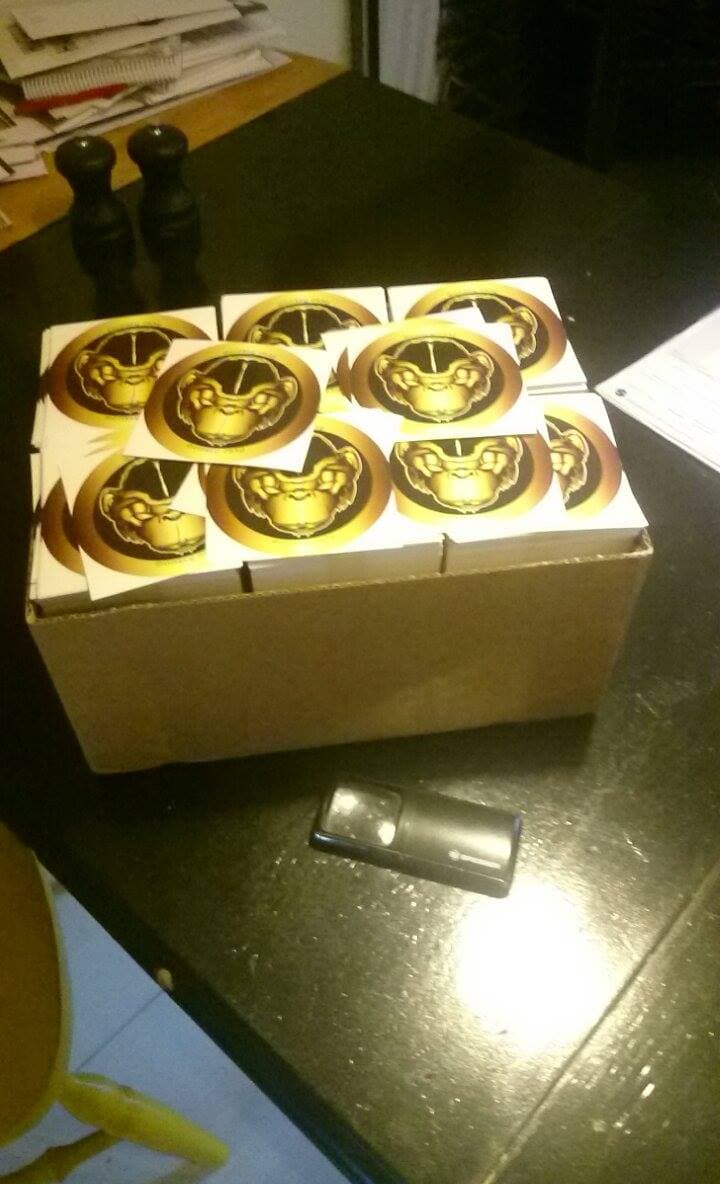 Gold Monkey Okay stickers